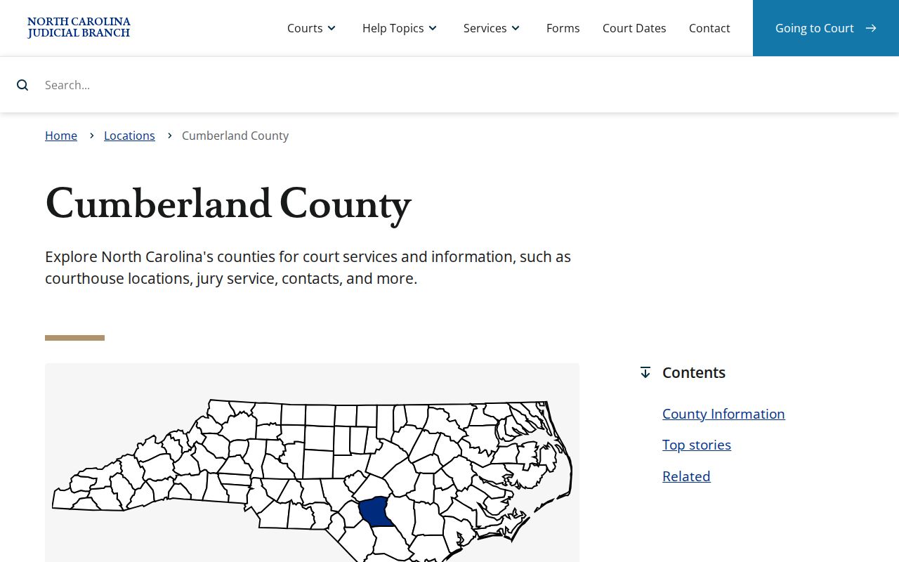 Fayetteville residents directory Cumberland County court and clerk information