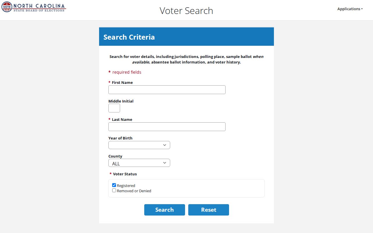 Fayetteville residents directory North Carolina voter lookup