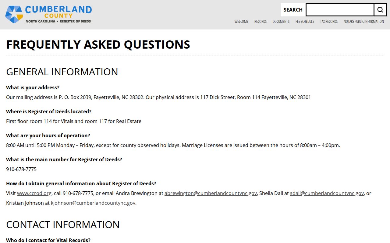 Fayetteville previous residents CCROD grantor-grantee FAQ