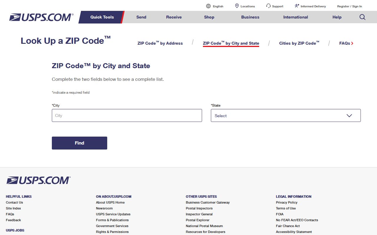 Fayetteville ZIP code directory USPS delivery lookup